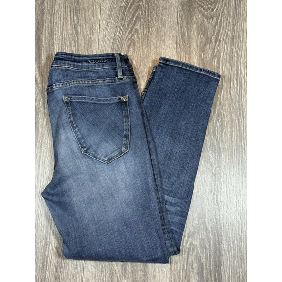 VIGOSS Denim - VIGOSS Jeans Womens 31 (31x25) Thompson Tomboy Distressed Blue Denim Mid Rise